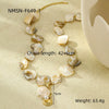 Women's Fashion Jewelry Stainless Steel Geometric Style Shell Clavicle Chain Starfish Coral Set With Electroplating Necklace Earrings Bracelet