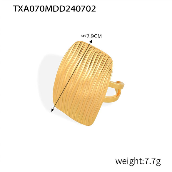 Women's Fashion Jewelry 316L Stainless Steel Square Multilayer Chain Electroplated Design