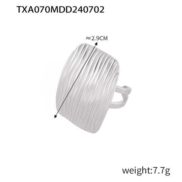 Women's Fashion Jewelry 316L Stainless Steel Square Multilayer Chain Electroplated Design