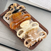 Women's Fashion Leopard Acetic Acid Handmade Hollow Hair Clip