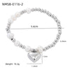 Women's Fashion Light Luxury Allmatch Beaded Titanium Steel And 18K Stainless Steel Bracelet With Electroplating Process