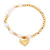 Women's Fashion Light Luxury Allmatch Beaded Titanium Steel And 18K Stainless Steel Bracelet With Electroplating Process