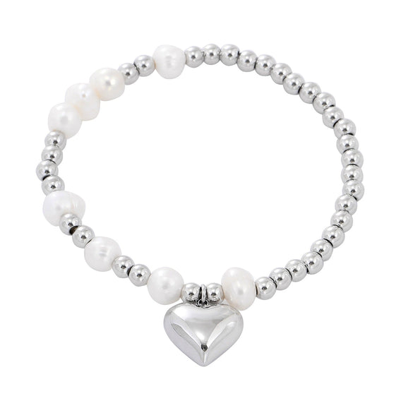 Women's Fashion Light Luxury Allmatch Beaded Titanium Steel And 18K Stainless Steel Bracelet With Electroplating Process