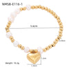 Women's Fashion Light Luxury Allmatch Beaded Titanium Steel And 18K Stainless Steel Bracelet With Electroplating Process