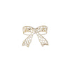 Women's Fashion Light Luxury Alloy Hollow Bow Brooch With Leaves Pattern And Electroplating Treatment