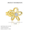 Women's Fashion Light Luxury S925 Sterling Silver Micropaved Flower Earrings