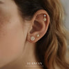 Women's Fashion Light Luxury S925 Sterling Silver Micropaved Flower Earrings