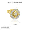 Women's Fashion Light Luxury S925 Sterling Silver Micropaved Flower Earrings