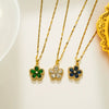 Women's Fashion Light Luxury Titanium Steel Clavicle Chain Necklace With Geometric Flower Niche Design And Zircon