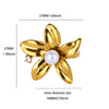 Women's Fashion Light Luxury Versatile Flower Zircon Geometric Ring In Stainless Steel With Electroplating