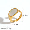 Women's Fashion Luxury Resin Titanium Steel And Stainless Steel Geometric Pattern Polished Electroplated Ring And Bracelet Set