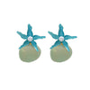 Women's Fashion Marine Style Zinc Alloy Geometric Starfish Shell Imitation Pearl Earrings