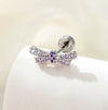 Women's Fashion Metal Bow Ear Nail With Zirconia Processing