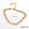 Women's Fashion Metal Love Heart Zircon Goldplated Bracelet Jewelry