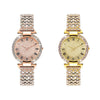 Women's Fashion Metal Quartz Watch With Round Dial And Jewelry Buckle