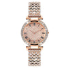 Women's Fashion Metal Quartz Watch With Round Dial And Jewelry Buckle