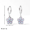 Women's Fashion Minimalist Titanium Steel Geometric Fivepetal Flower Pearl Necklace And Earrings With Electroplating