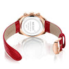 Women's Fashion Multifunction Chronograph Calendar Watch Alloy Case Genuine Leather Strap Round Dial Stainless Steel Clasp