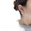 Women's Fashion Natural Freshwater Pearl Earrings With Multibead And Star Design Oblate Shape Alloy Inlaid Artificial Gemstone And Semiprecious Stone