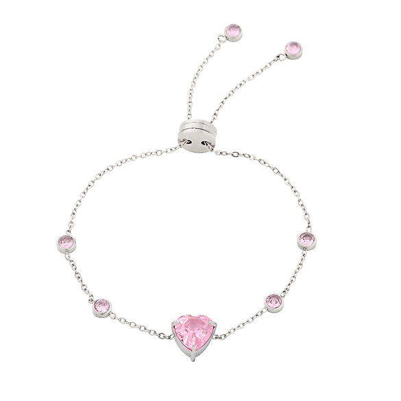 Women's Fashion Niche Light Luxury Geometric Titanium Steel And Stainless Steel Diamond Bracelet With Electroplating