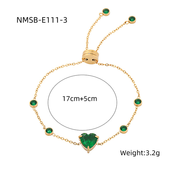 Women's Fashion Niche Light Luxury Geometric Titanium Steel And Stainless Steel Diamond Bracelet With Electroplating
