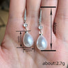 Women's Fashion Ol And Minimalist Geometric Copper Artificial Pearl Dropshaped Diamondembedded Earrings