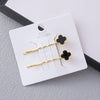 Women's Fashion Ol Geometric Alloy Electroplated Rabbit Head Four Leaf Clover One Word Clip Hairpin Hair Accessories