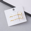 Women's Fashion Ol Geometric Alloy Electroplated Rabbit Head Four Leaf Clover One Word Clip Hairpin Hair Accessories