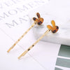 Women's Fashion Ol Geometric Alloy Electroplated Rabbit Head Four Leaf Clover One Word Clip Hairpin Hair Accessories