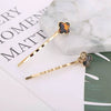 Women's Fashion Ol Geometric Alloy Electroplated Rabbit Head Four Leaf Clover One Word Clip Hairpin Hair Accessories
