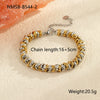 Women's Fashion Ol Geometric Stainless Steel 18K Electroplated Metal Color Matching Thick Chain Bracelet