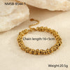Women's Fashion Ol Geometric Stainless Steel 18K Electroplated Metal Color Matching Thick Chain Bracelet
