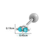 Women's Fashion Ol Metal Horse Eye Shape Electroplated Ear Bone Nail Cartilage Puncture Ornaments