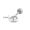 Women's Fashion Ol Metal Horse Eye Shape Electroplated Ear Bone Nail Cartilage Puncture Ornaments