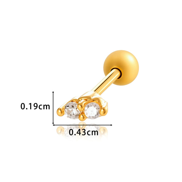 Women's Fashion Ol Metal Horse Eye Shape Electroplated Ear Bone Nail Cartilage Puncture Ornaments