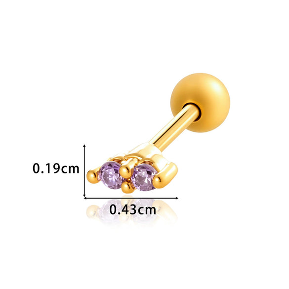 Women's Fashion Ol Metal Horse Eye Shape Electroplated Ear Bone Nail Cartilage Puncture Ornaments