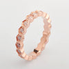 Women's Fashion Ol Style Flower Shaped Titanium Steel Ring With Rose Gold Electroplating And Diamond Jewelry