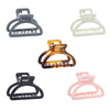 Women's Fashion Ol Style Plastic And Resin Semicircle Shark Clip With Gradient Color Hollow Design And Baking Varnish Treatment