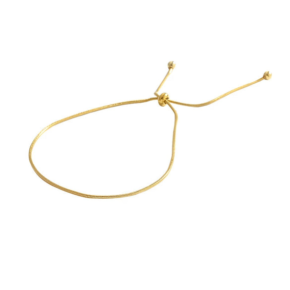 Women's Fashion Pullout Titanium Steel Bracelet With Gold Inlaid Geometric Design