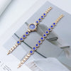 Women's Fashion Quartz Bracelet Watch Set Chalcedony Diamond Alloy Round Dial