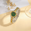 Women's Fashion Quartz Watch With Alloy Case And Strap Round Dial And Star Roman Face Design