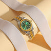Women's Fashion Quartz Watch With Alloy Case And Strap Round Dial And Star Roman Face Design