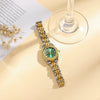 Women's Fashion Quartz Watch With Alloy Case And Strap Round Dial And Star Roman Face Design