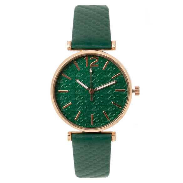 Women's Fashion Quartz Watch With Alloy Case Imitation Leather Strap And Round Dial