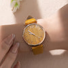 Women's Fashion Quartz Watch With Alloy Case Imitation Leather Strap And Round Dial