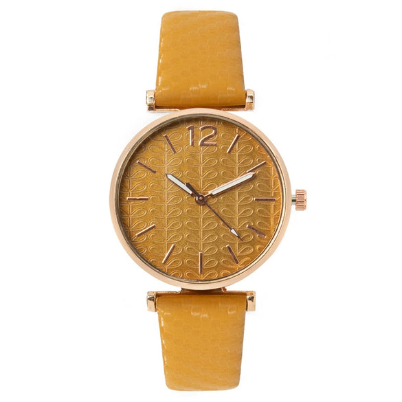 Women's Fashion Quartz Watch With Alloy Case Imitation Leather Strap And Round Dial