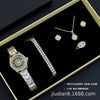 Women's Fashion Quartz Watch With Alloy Case Imitation Leather Strap And Stainless Steel Clasp Round Dial
