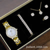 Women's Fashion Quartz Watch With Alloy Case Imitation Leather Strap And Stainless Steel Clasp Round Dial