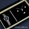 Women's Fashion Quartz Watch With Alloy Case Imitation Leather Strap And Stainless Steel Clasp Round Dial
