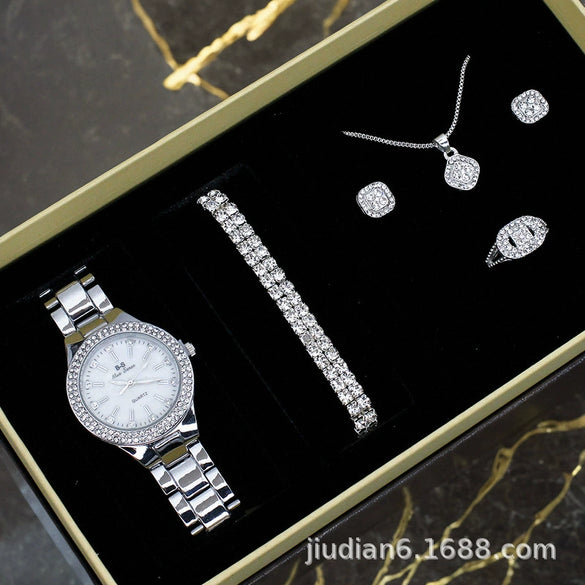 Women's Fashion Quartz Watch With Alloy Case Imitation Leather Strap And Stainless Steel Clasp Round Dial